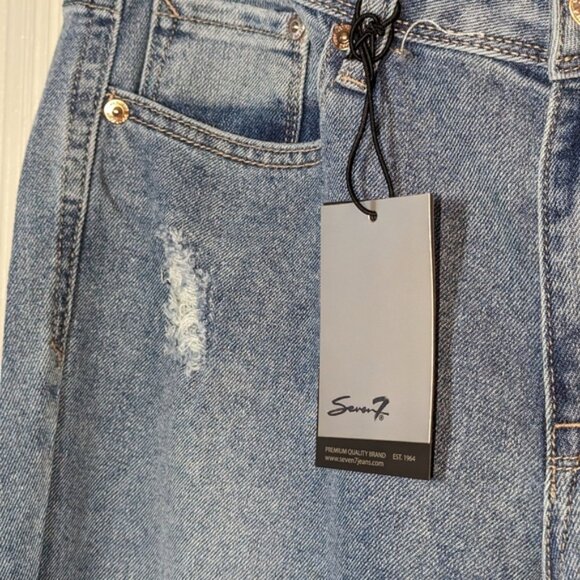 Seven7 Percy Wash 26" Ankle Jeans, Embroidered Floral, Sz 12 - Picture 8 of 10